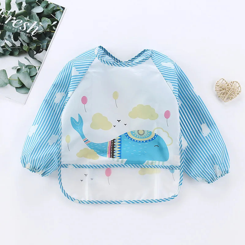 Waterproof Baby Bib Long Sleeve