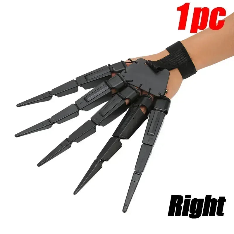 Halloween Skeleton Hand Prop, Articulated Finger Glove for Cosplay