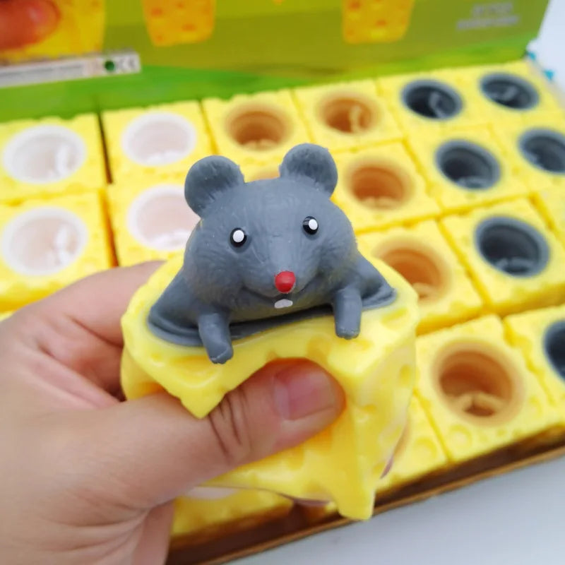 Pop Up Mouse Toy – Funny Cheese Squeeze Fidget