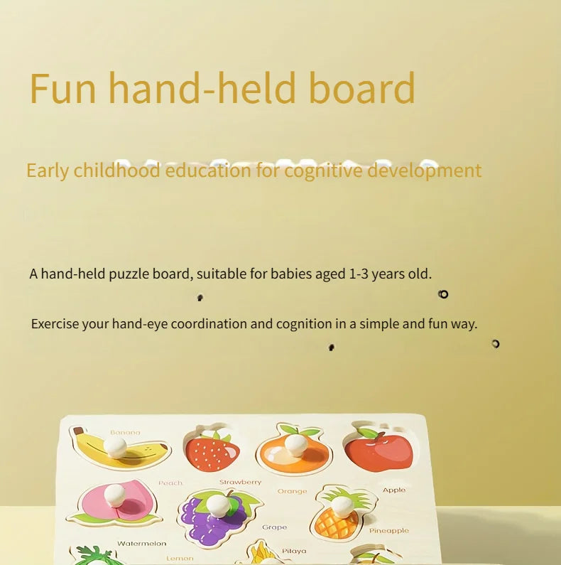 Montessori Geometry Puzzle Board – Wooden Shape Matching Puzzle