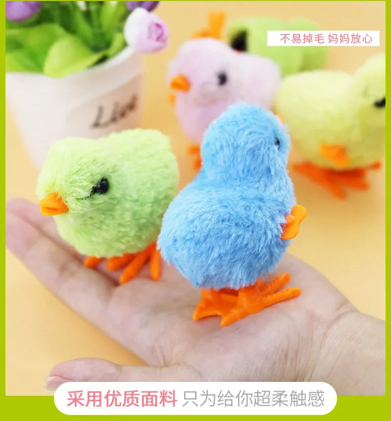 Wind Up Cat Toy – Hopping Plush Chick Interactive Pet Toy