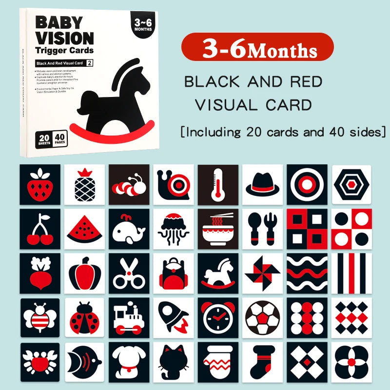 Baby High Contrast Flash Cards Visual Learning Cards