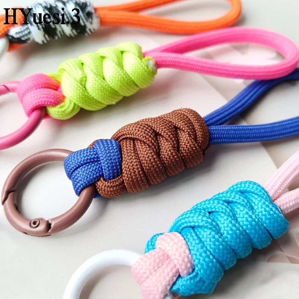 Braided Lanyard Keychain – Colorful Paracord Wrist Strap