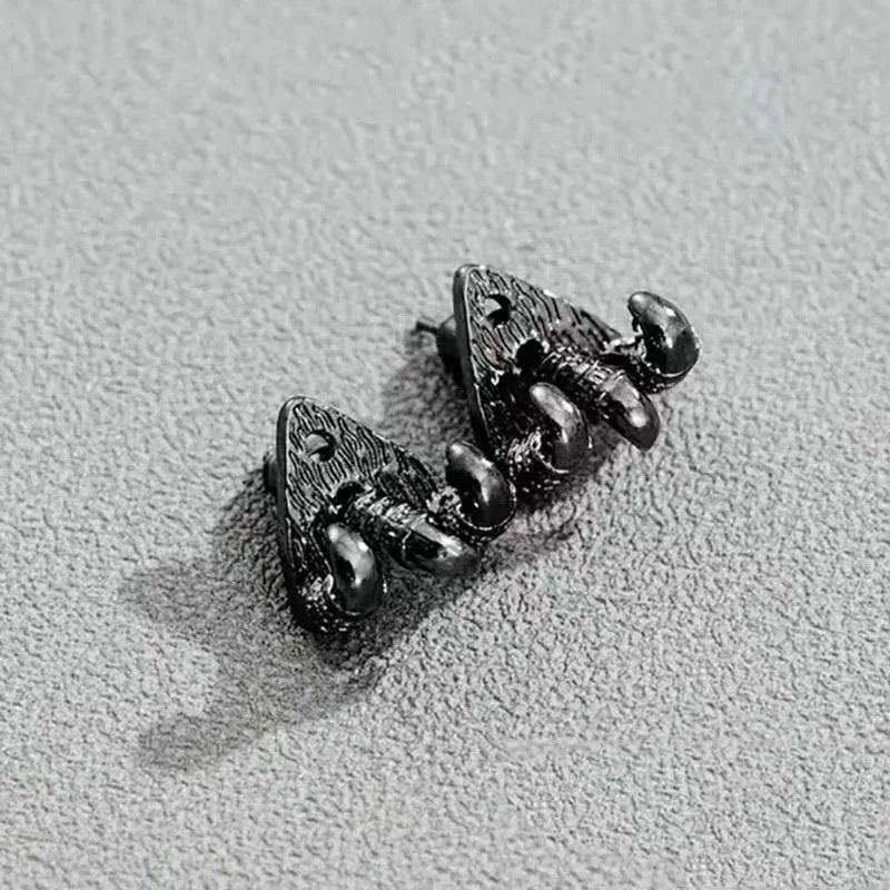 Gothic Claw Stud Earrings Black Punk Metal Jewelry