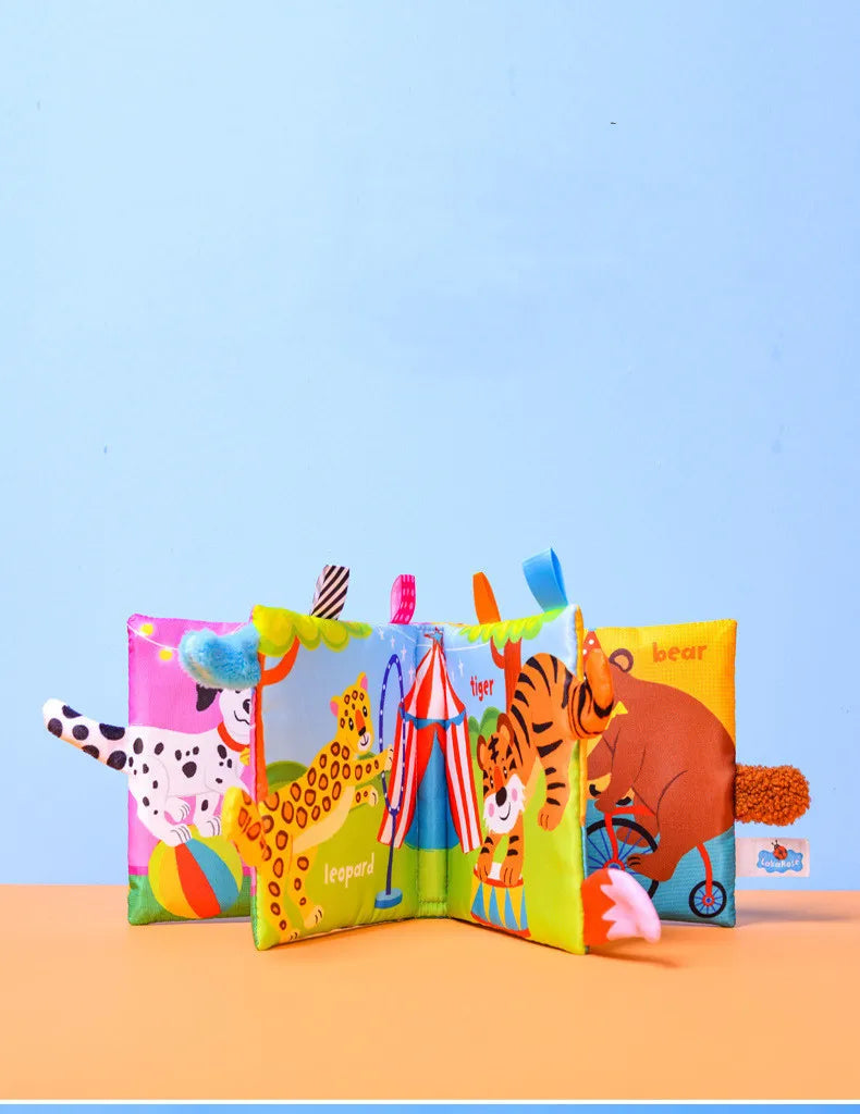 Baby Sensory Cloth Book Montessori Animal Activity Toy