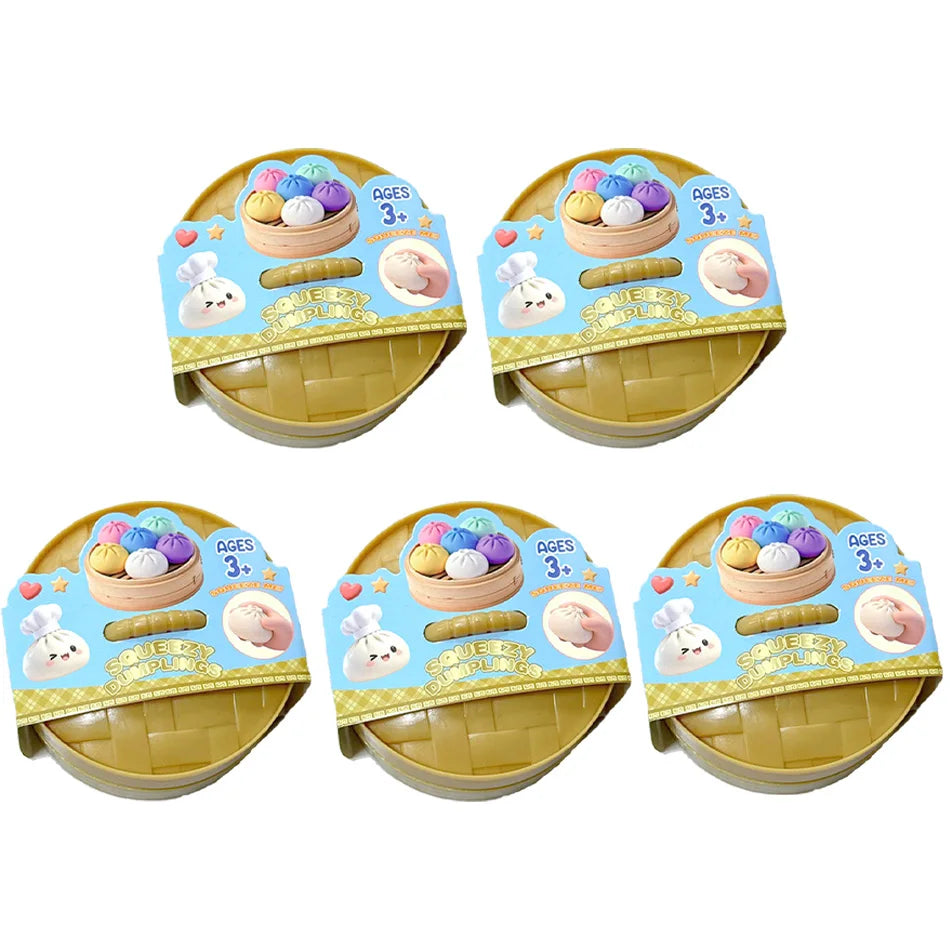 Dumpling Squishy Toy – Glitter Sensory Squeeze Stress Relief