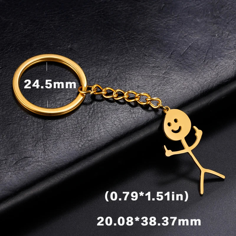 Middle Finger Keychain Stainless Steel