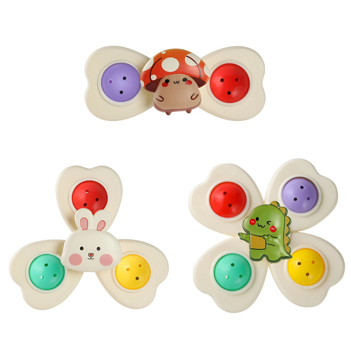 Suction Cup Spinner Toy – Rotating Baby Toy 3-Piece Set