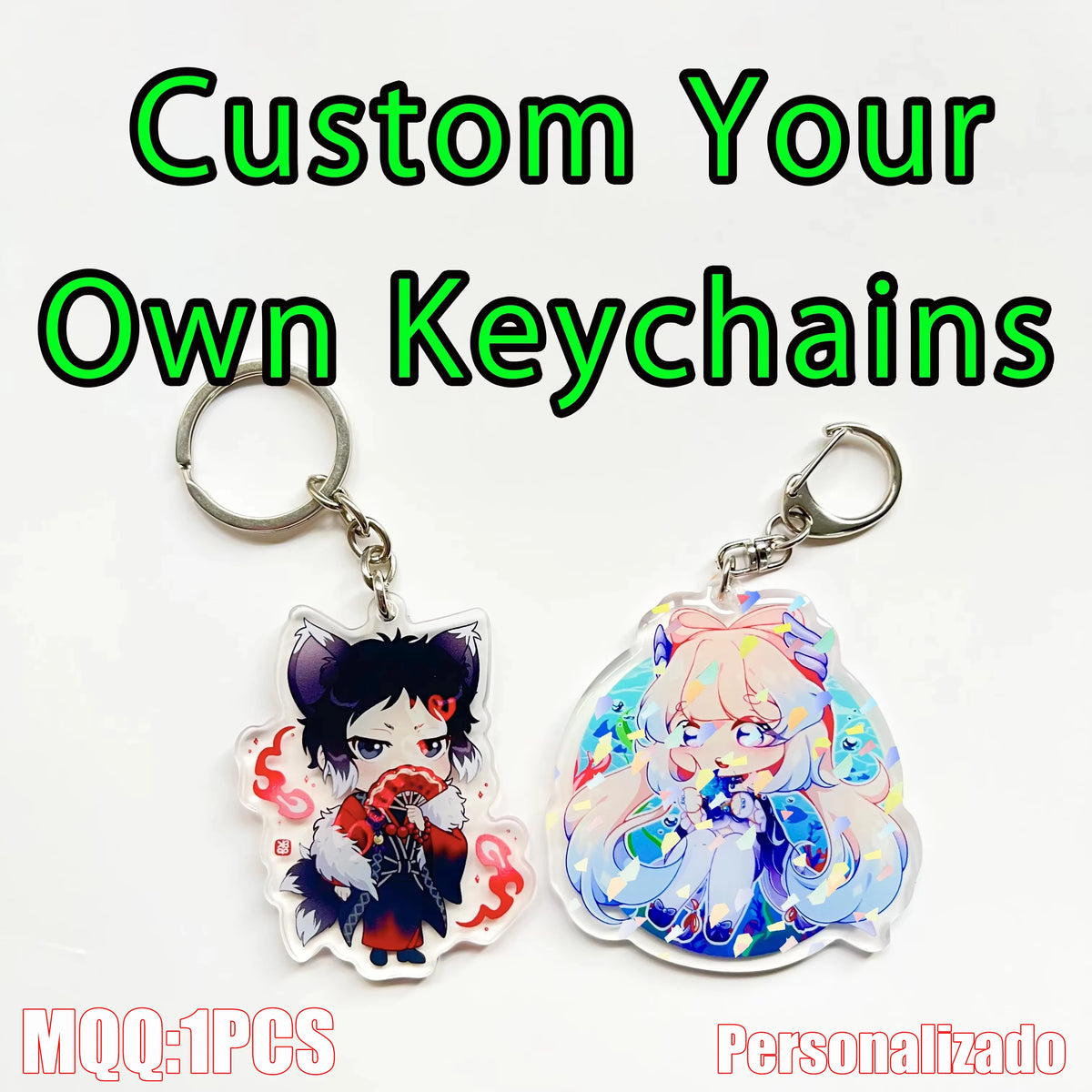 Custom Pet Acrylic Keychain – Personalized Photo & Name Charm