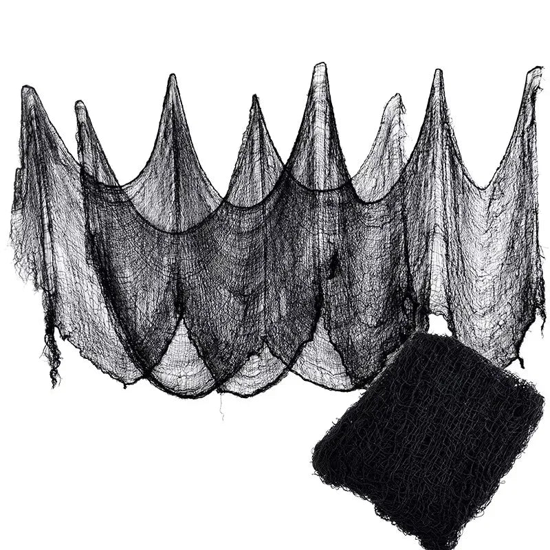 Halloween Spider Web Decoration – Black Gauze Artificial Web
