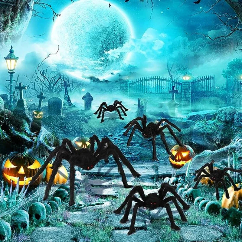 Giant Plush Spider – Large Halloween Decoration