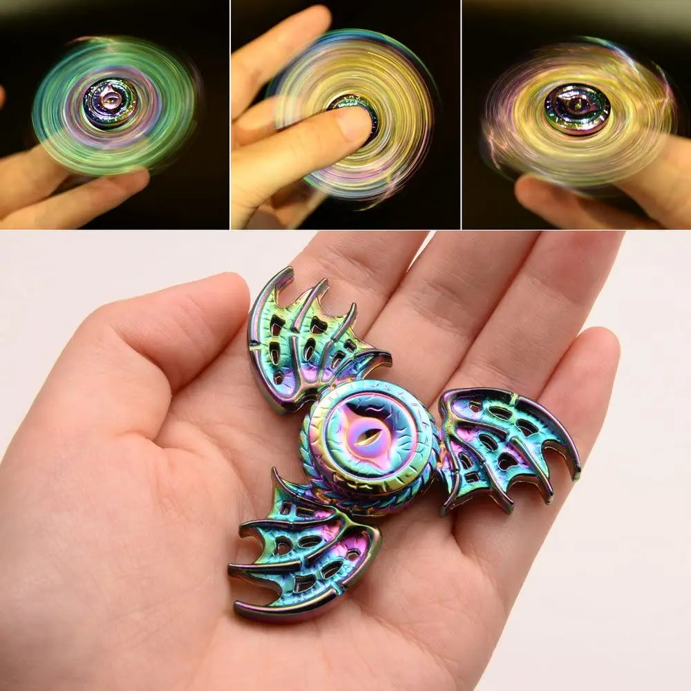Metal Fidget Spinner Dragon Wings Hand Spinner with Bearing
