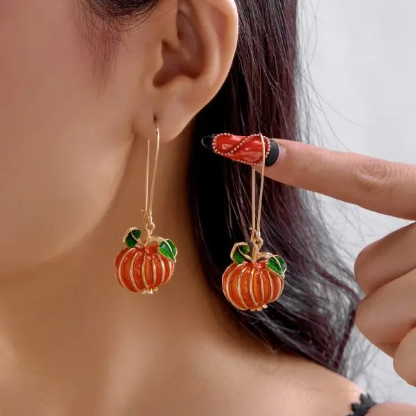 Vampire Bat Earrings Gothic Red Crystal Drop Halloween Jewelry