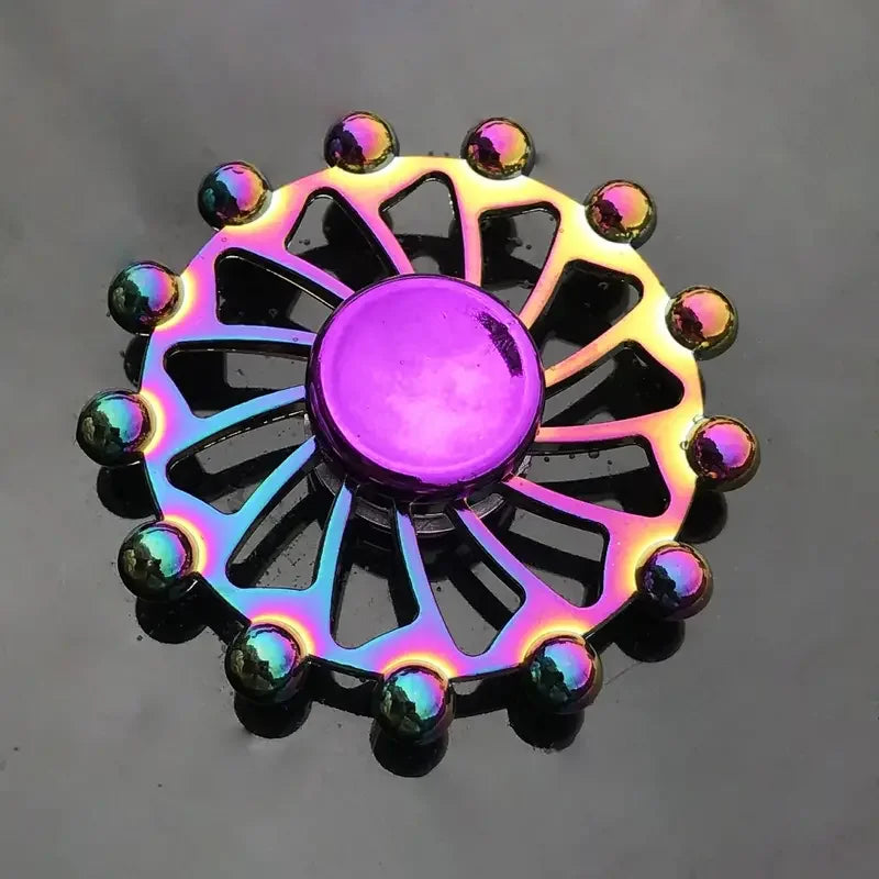 Metal Fidget Spinner – Colorful Hand Spinner with 8 Beads