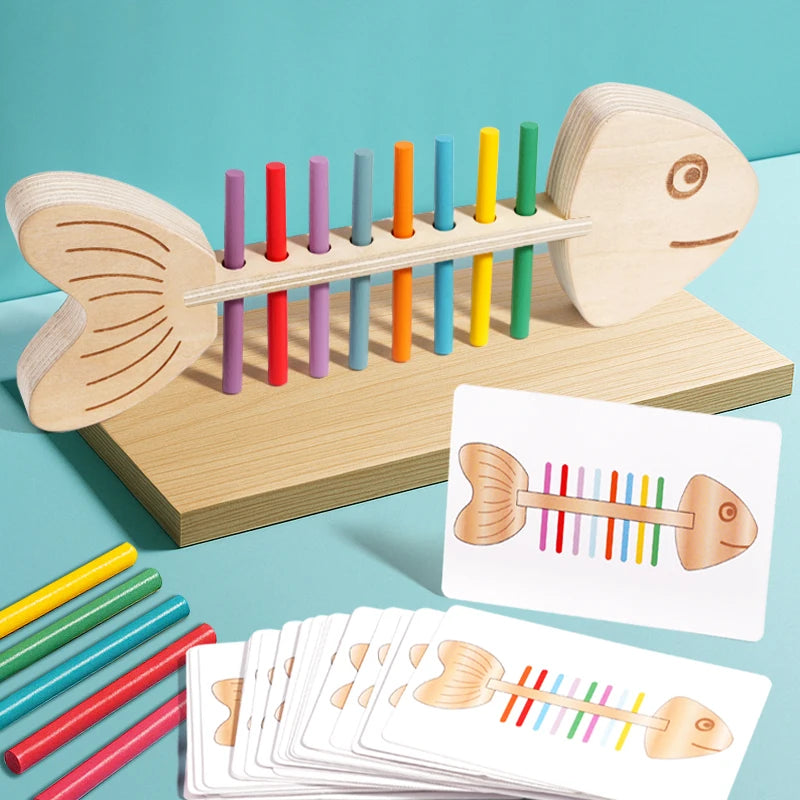 Color Matching Balance Toy – Montessori Wooden Learning Game for Kids