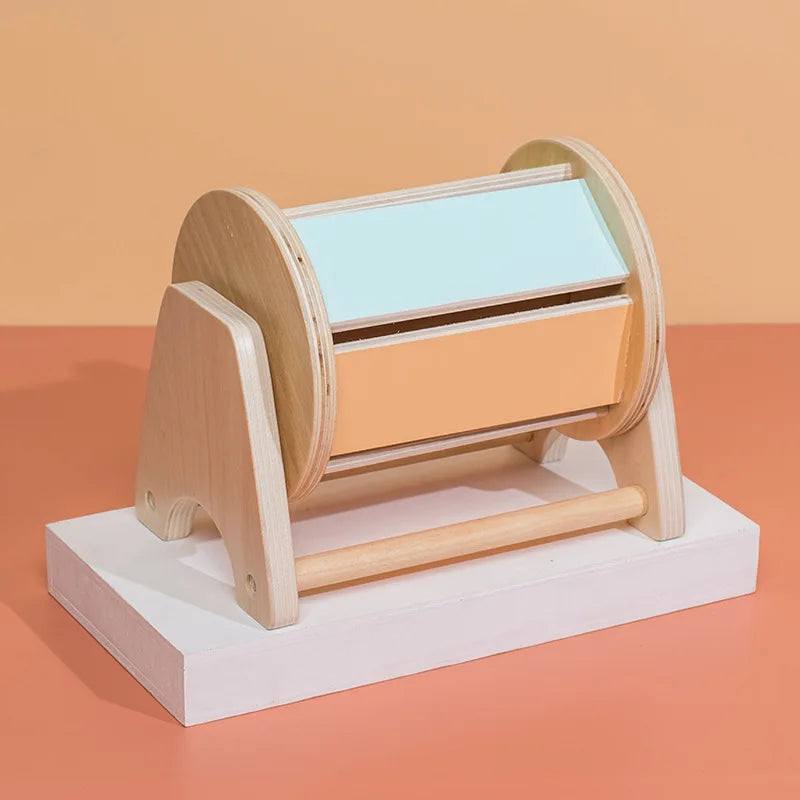 Montessori Color Matching Toy – Spinning Drum Fine Motor Activity