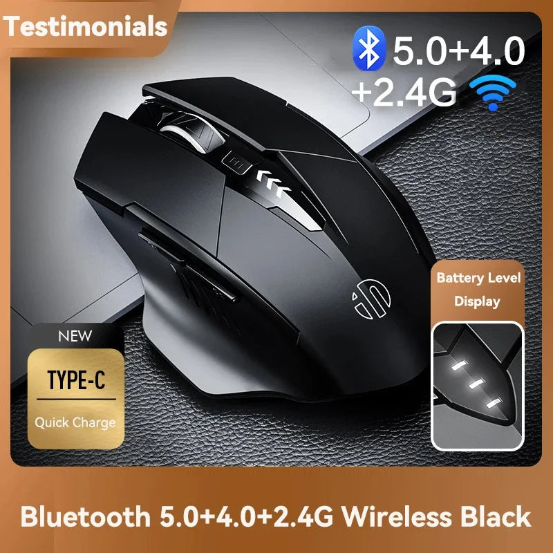 Wireless Computer Mouse – Rechargeable Ergonomic Silent Design