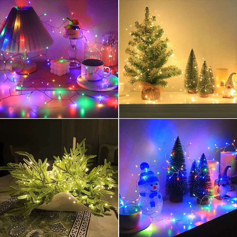 LED Firecracker String Lights – 30M–75M Remote Control Decor