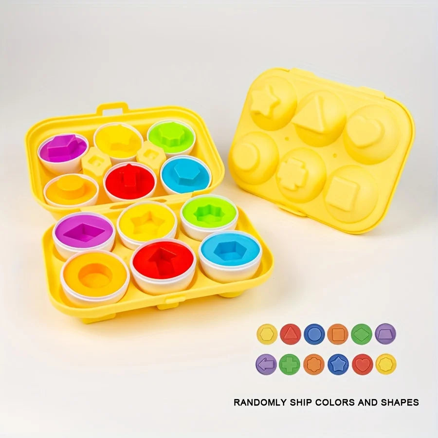 Color and Shape Matching Toy with Storage Box for Toddlers