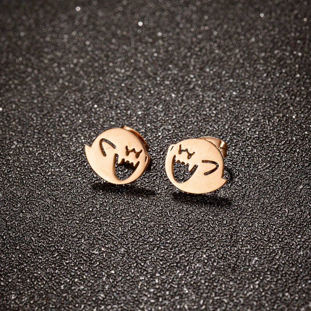 Ghost Stud Earrings – Stainless Steel Halloween Earrings