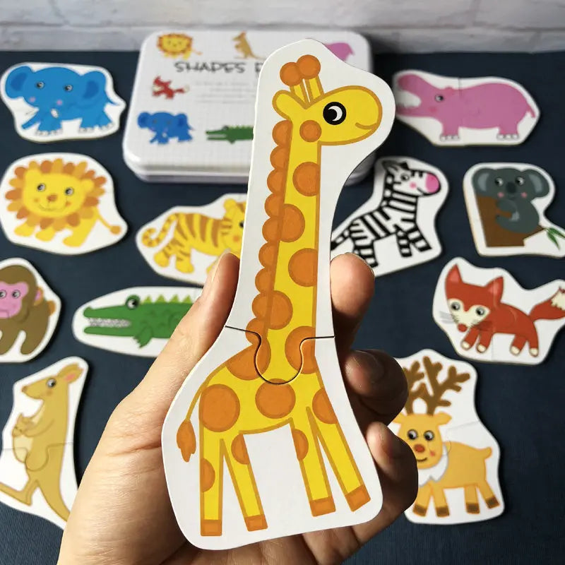 Montessori Toddler Puzzle – Wooden Animal Jigsaw Game