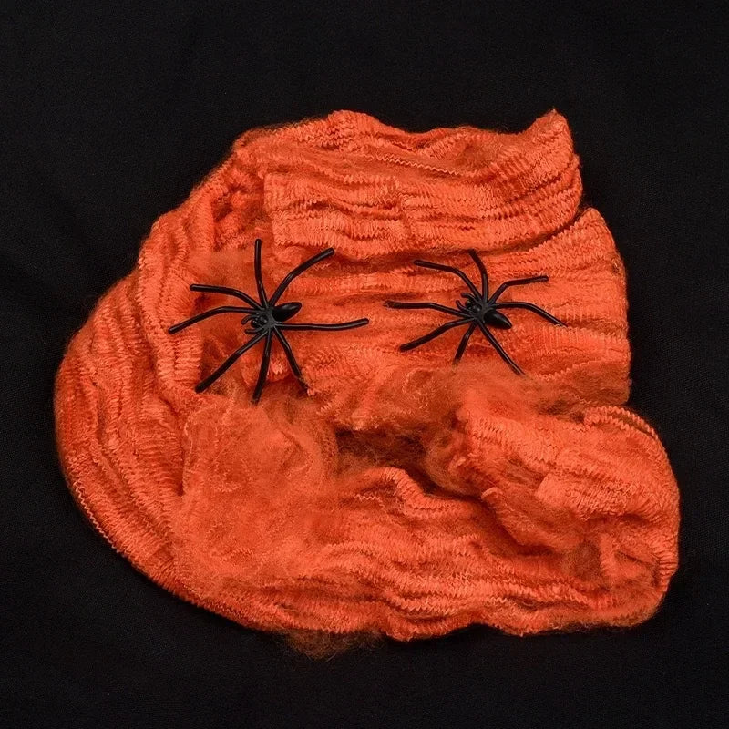 Halloween Spider Web Decoration – Stretchy Cobweb Party Decor