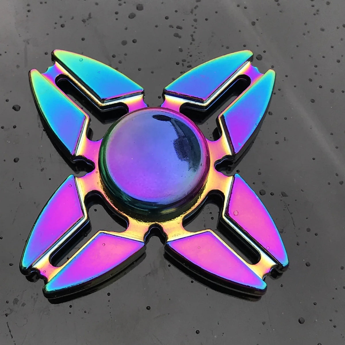 Metal Fidget Spinner Rainbow Gradient Fingertip Gyro Toy