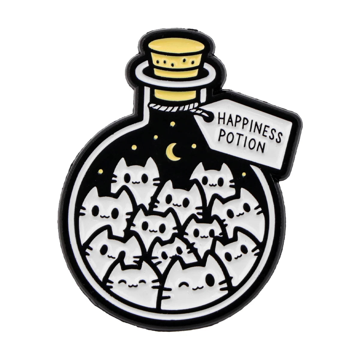 Black Cat Enamel Pin – Cute Animal Lapel Brooch