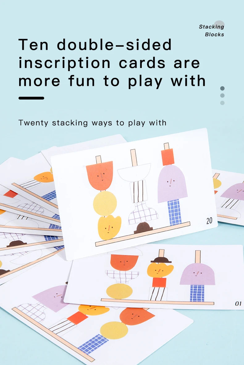 3D Wooden Puzzle Toy – Montessori Shape Matching Bead Blocks Set