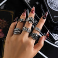 Gothic Skull Rings 6-Piece Set