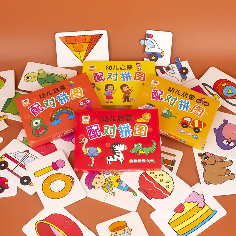 Matching Puzzle Cards for Kids – 32-Piece Animal Memory Game