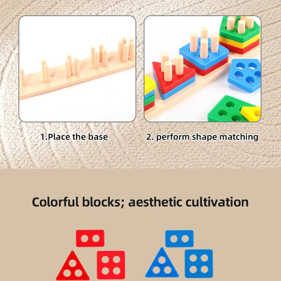 Geometric Building Blocks Set for Toddlers – Early Learning Toy