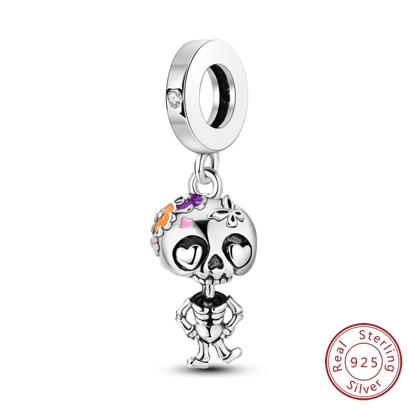 Halloween Charm Pendant Pumpkin Witch Bead Bracelet Jewelry