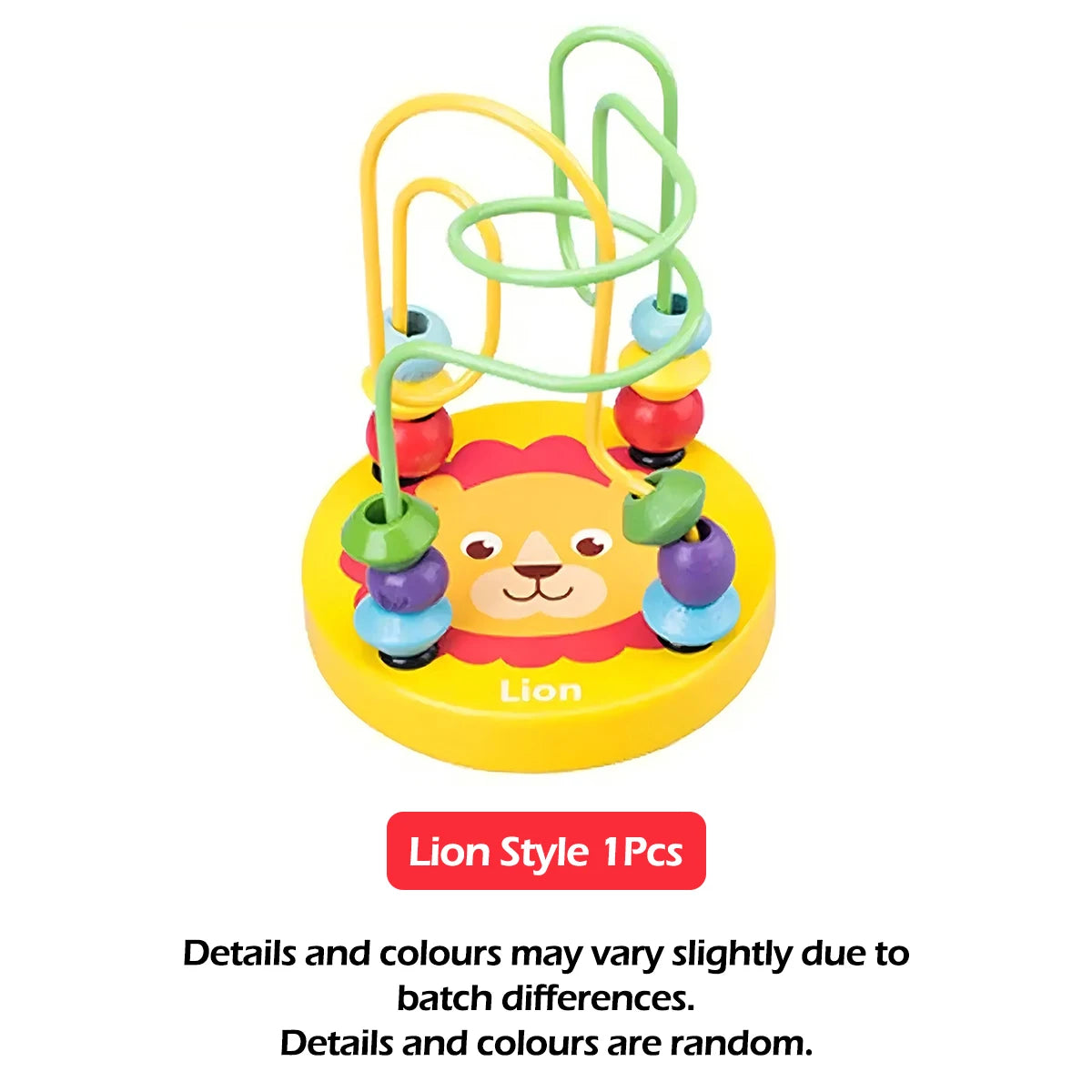 Wooden Bead Maze, Colorful Roller Coaster Toy for Preschool Kids