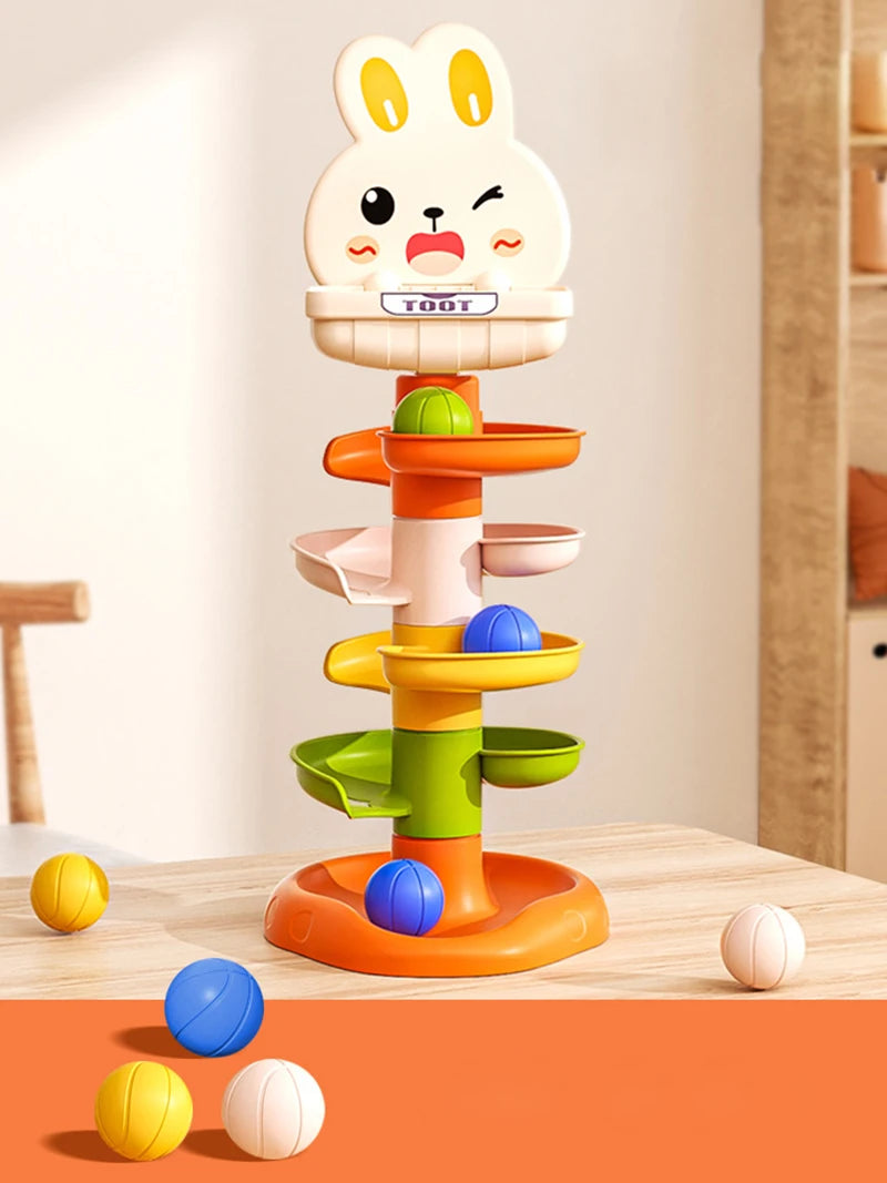 Montessori Ball Drop Toy – Toddler Learning & Stacking Activity