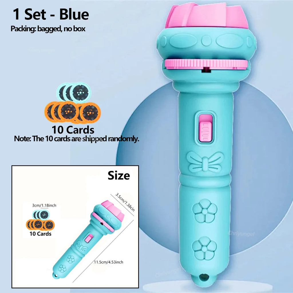 Kids Projector Flashlight – 10 Cards Picture Learning Toy