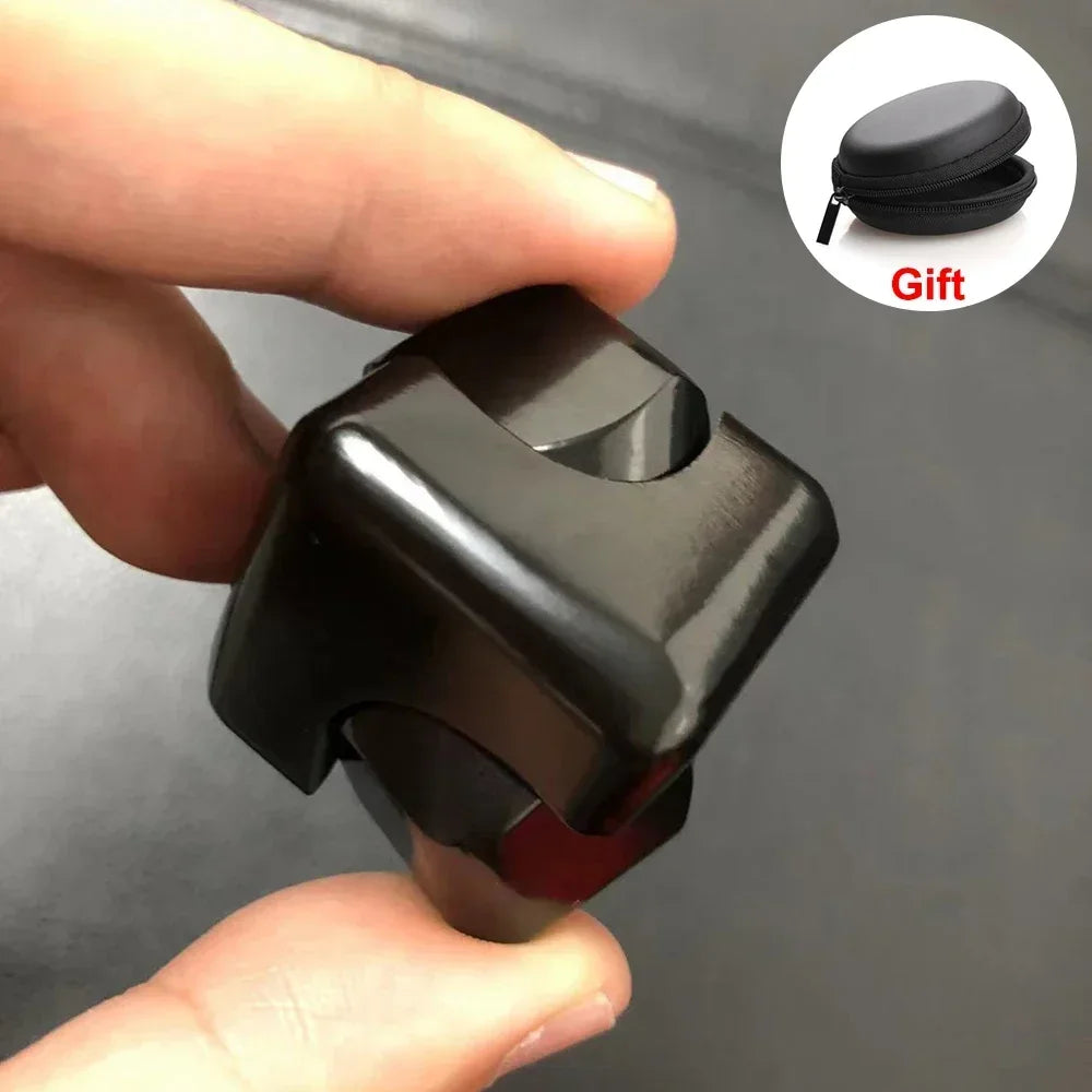 Cube Fidget Spinner – Metal Gyroscope Fingertip Toy for Adults