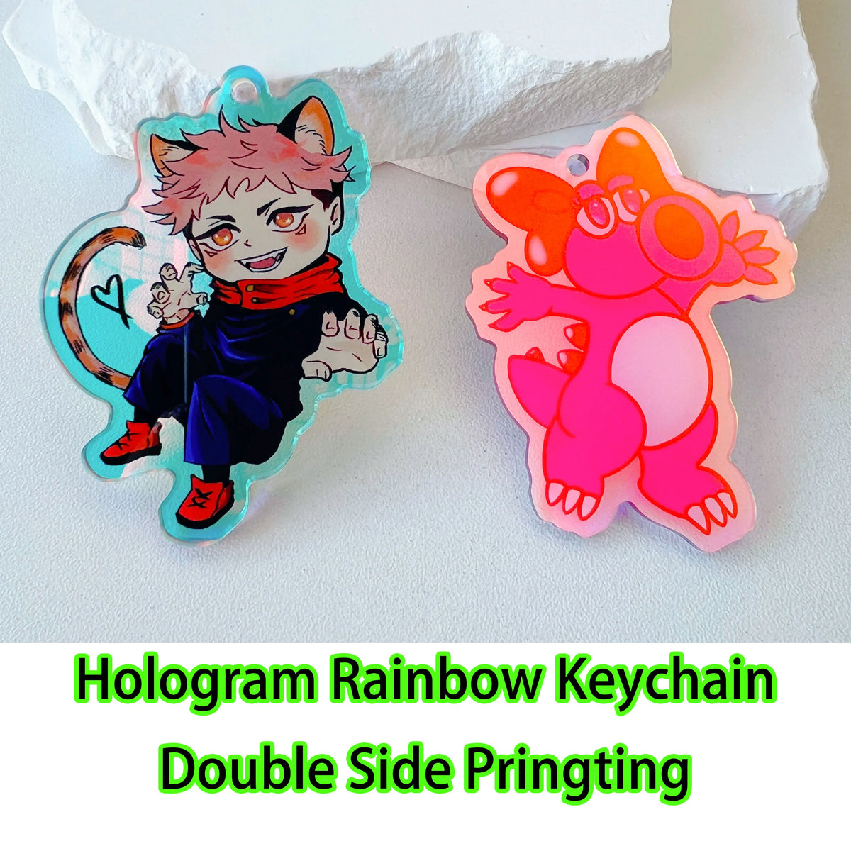 Custom Pet Acrylic Keychain – Personalized Photo & Name Charm