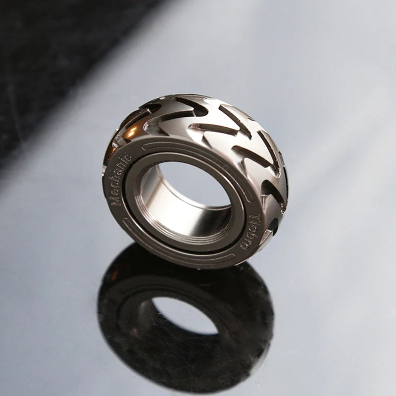 Metal Fidget Ring – Ratchet Slider Pocket Fidget Toy for Adults