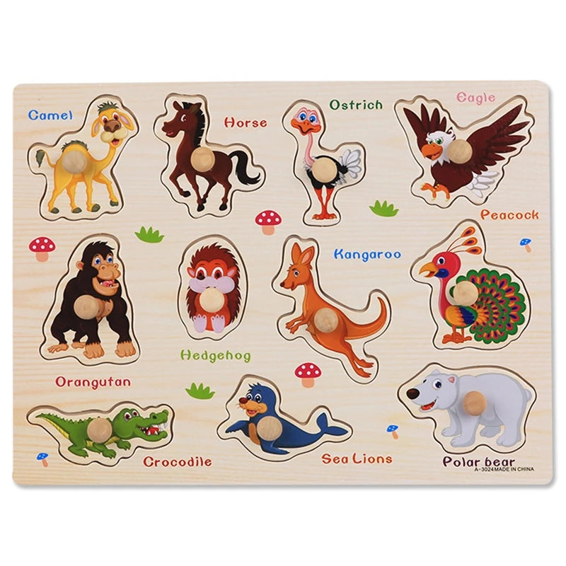 Wooden Alphabet Number Puzzle