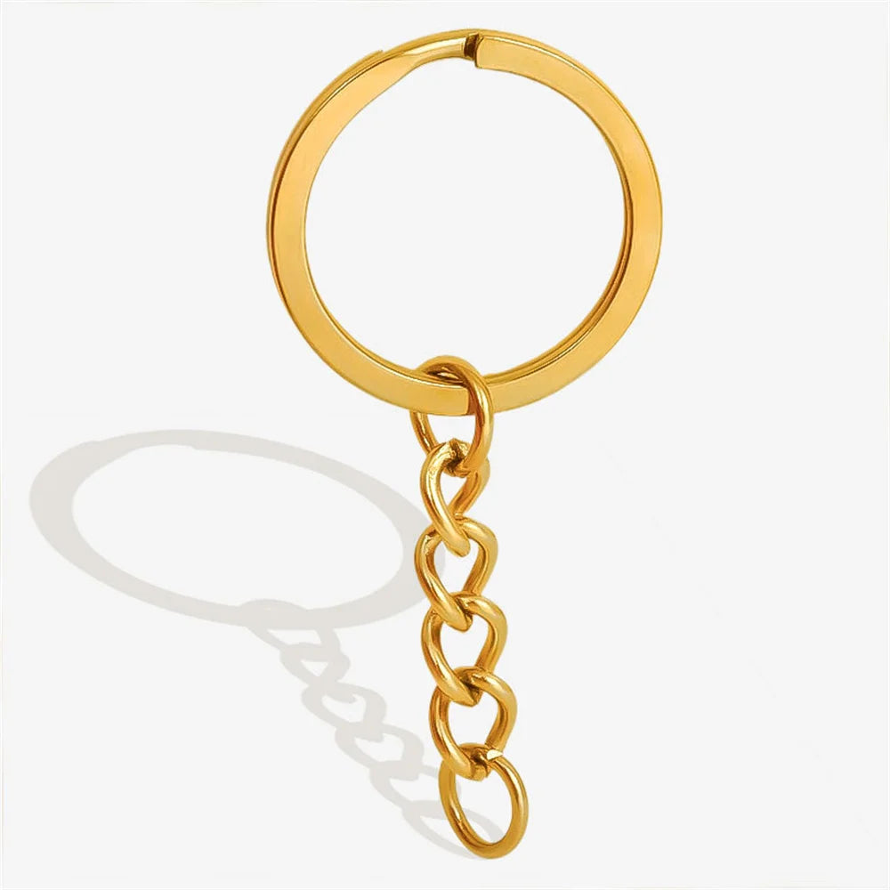 Split Key Rings – 20/50pcs Gold Metal Keychain Hardware