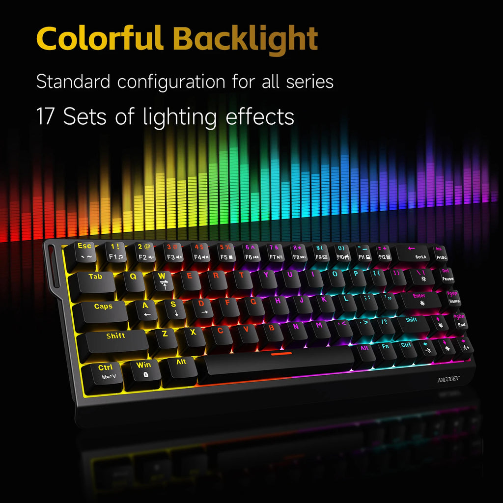 Portable Mechanical Gaming Keyboard – RGB Hot-Swappable USB