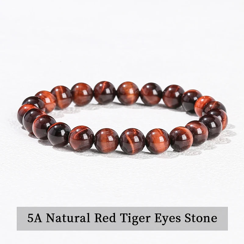 Natural Stone Bead Bracelet – Crystal & Agate Jewelry