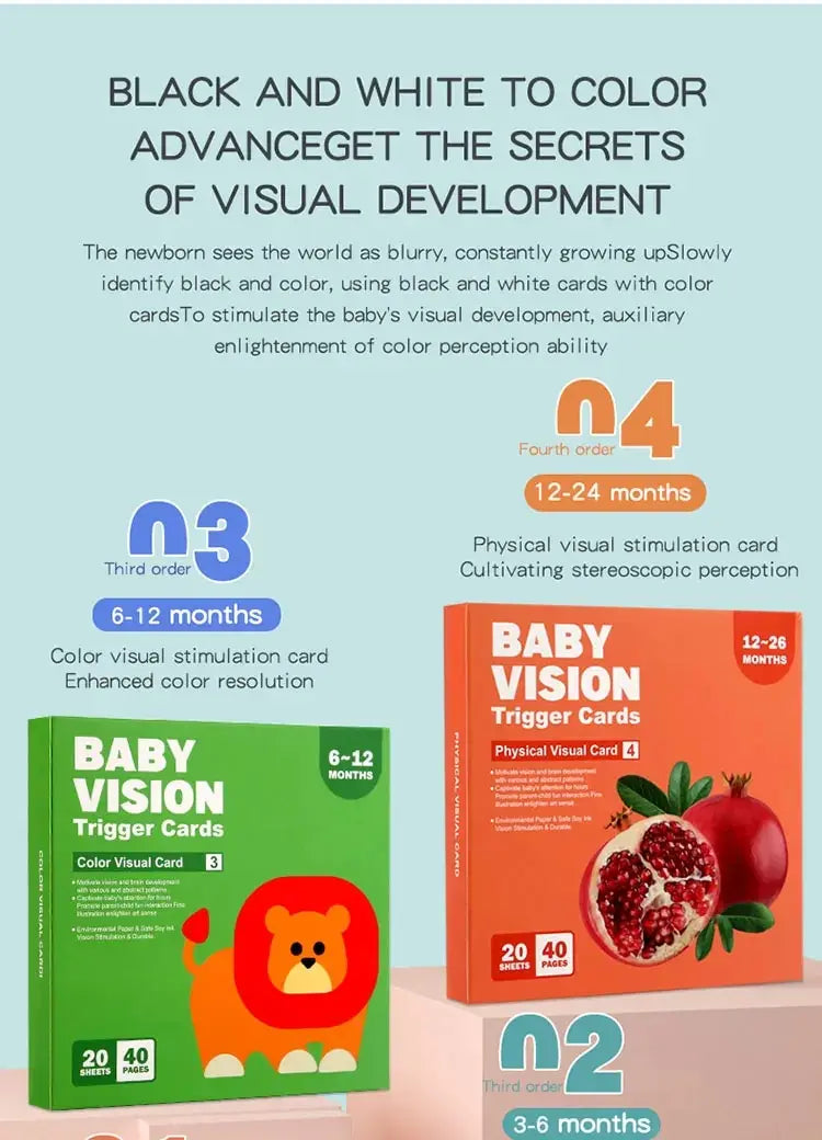 Baby High Contrast Flash Cards Visual Learning Cards