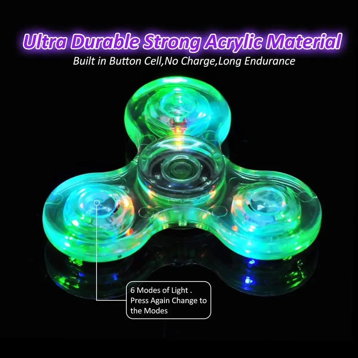 LED Fidget Spinner – Mini Glow in the Dark Hand Spinner