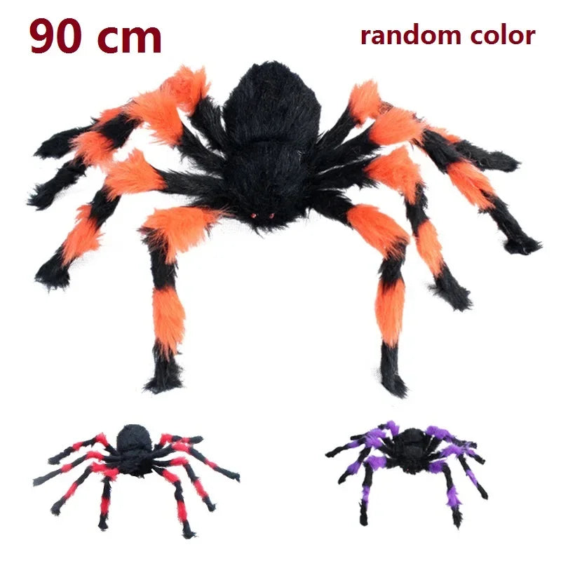 Giant Halloween Spider Outdoor Decoration – Large Spider Web