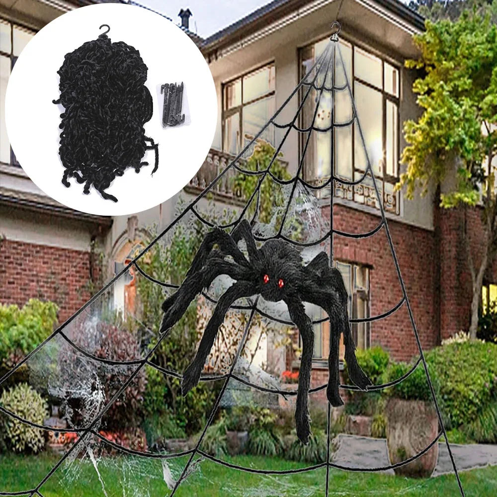 Halloween Spider Web – 5m Large Web Decoration for Haunted Houses
