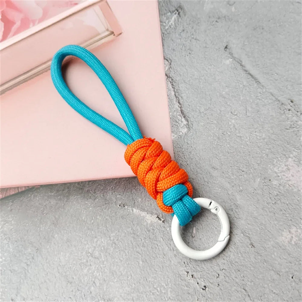 Braided Lanyard Keychain – Colorful Paracord Wrist Strap