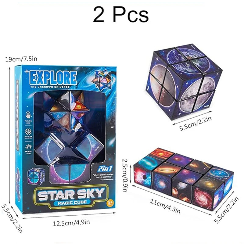 3D Starry Sky Magic Cube Puzzle – Educational Brain Teaser