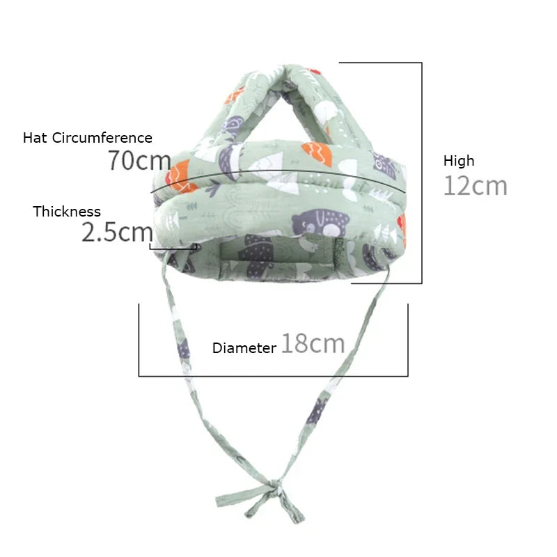 Baby Safety Helmet – Soft Padded Adjustable Protective Hat